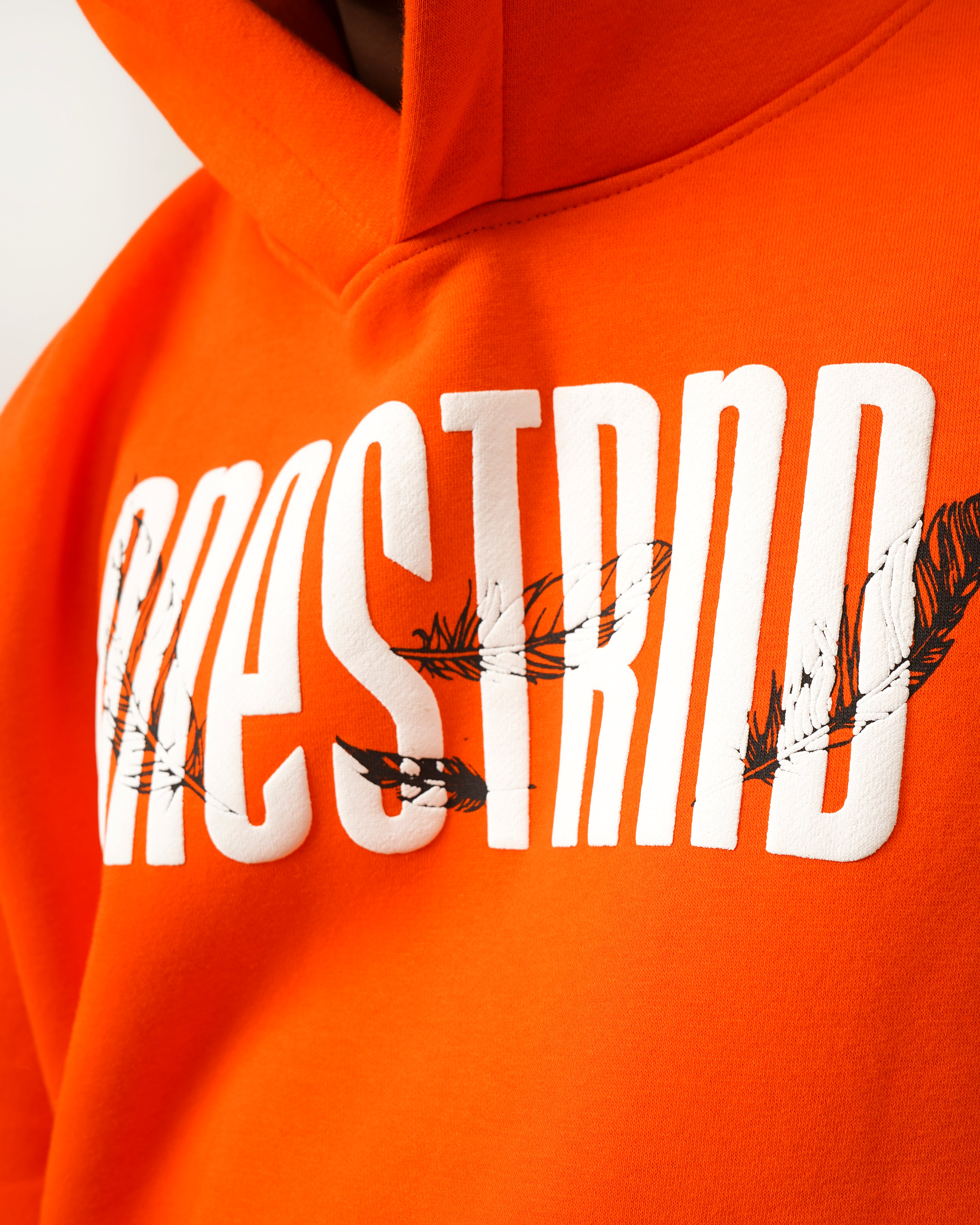 "Nocturnal" Heavyweight Hoodie - Electric Orange